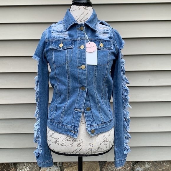 FASHION V Deconstructed Jean Jacket - Picture 5 of 14